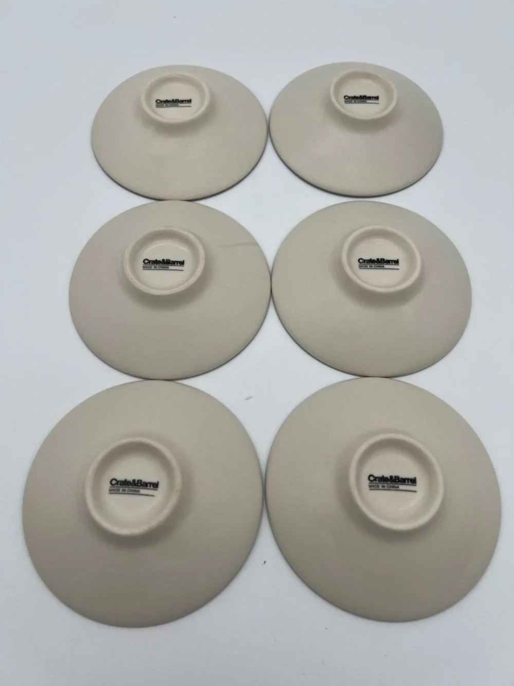 Crate&Barrel Mai Stoneware Navy Blue & Cream Bold Floral Sauce Dishes (Set of 6) - Picture 2 of 8